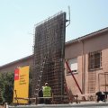 Muro hormigón escola Damià Mateu de Llinars del vallès